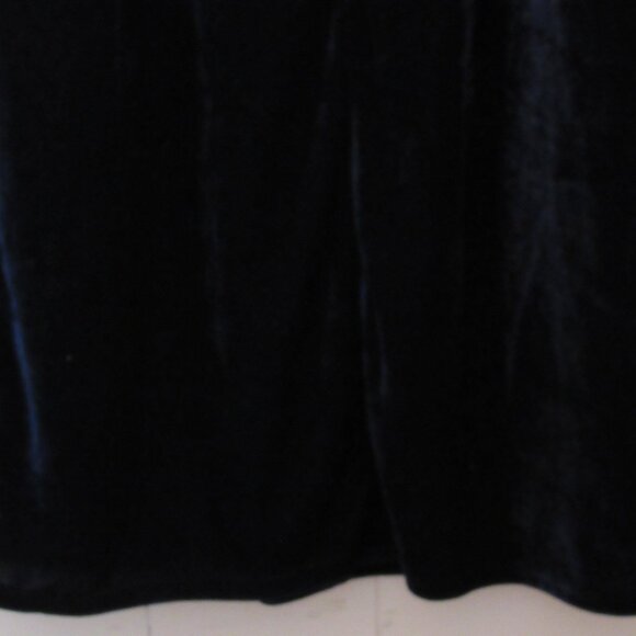 Vintage Carroll Reed Blue Velvet Dress Small - Picture 8 of 10